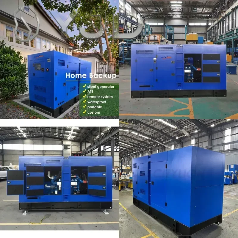 400 - 800KW Silent Generator 3 Phase Open Frame with Remote Start 60Hz Frequency 230V/480V Rated Voltage ATS Options