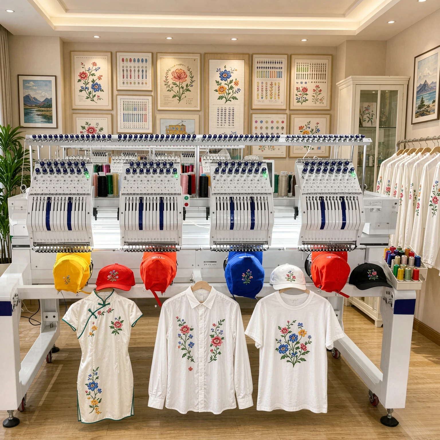 Factory Direct Computerized Embroidery Machine Single Head 12 Needles Commercial for Hat T‑shirt Logo Flat Embroidery