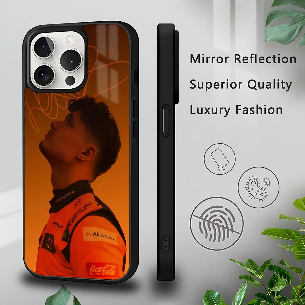 F1 Formula 1 L-Lando Norris   Phone Case  for iPhone 16 15 14 13 Pro Max 11 Mini Alex Mirror For Magsafe Wireless Charging Cover