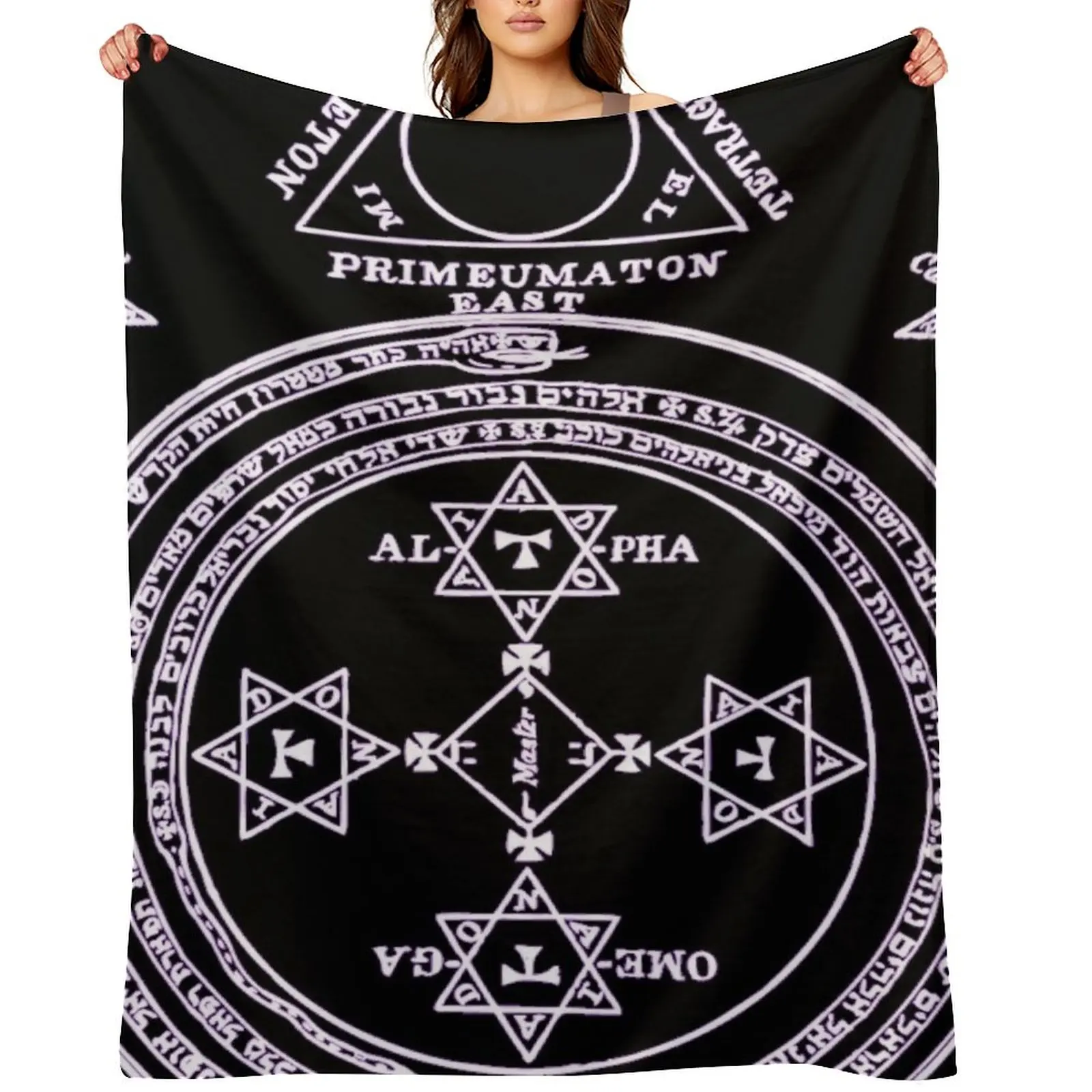 Magical Circle of King Solomon INVERTED Throw Blanket Plaid on the sofa Tourist Single Beach Furrys Luxury St Blankets