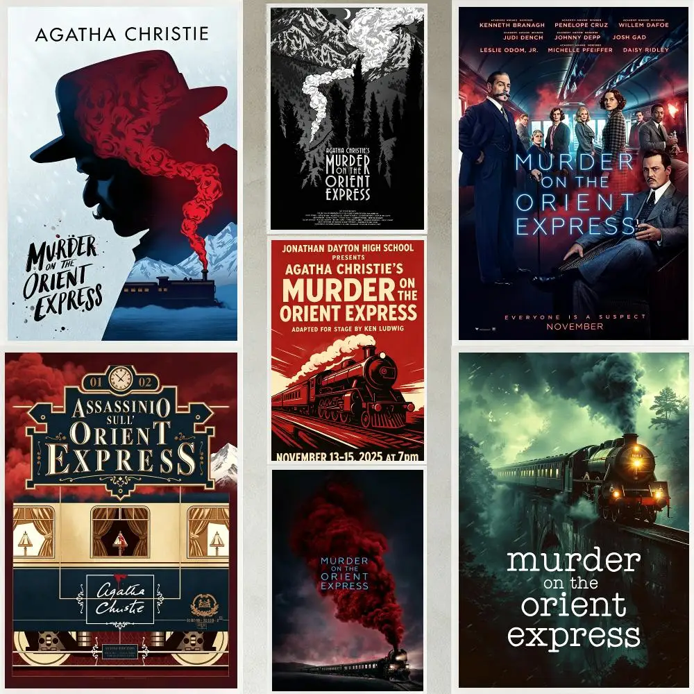 movie Murder on the Orient Express Poster Poster HD Waterproof Self-adhesive Art Print Wall Decor for Bedroom Living Room Gift