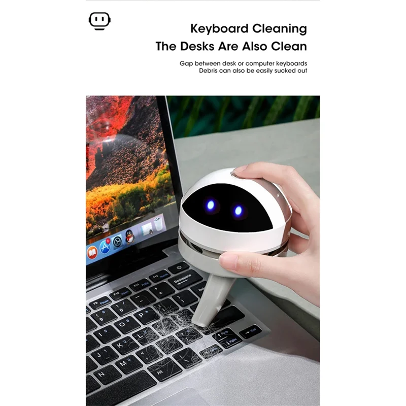 

【A42U】Настольный беспроводной робот-пылесос Беспроводная зарядка Ремень Щетка для чистки Клавиатура Пылесосы USB-зарядка