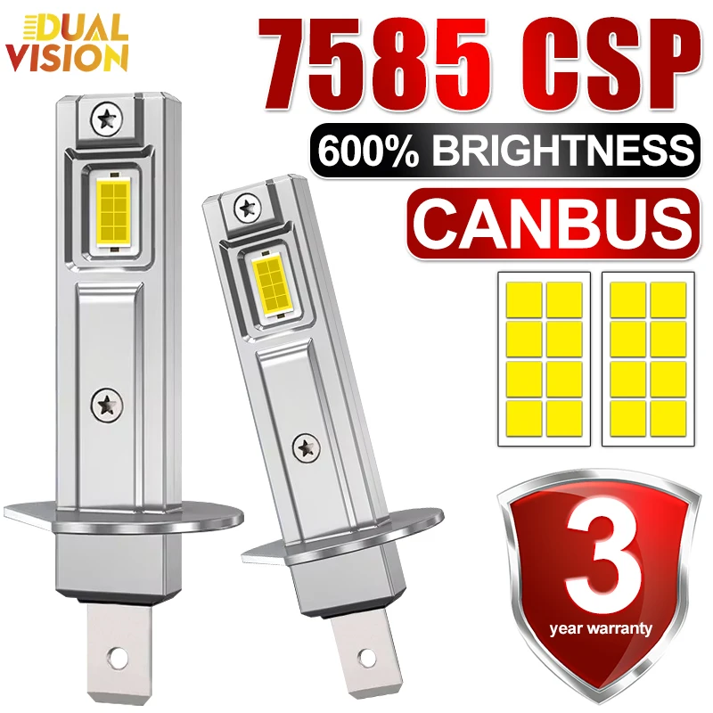 

3000W H1 LED Car Lights 3000000LM 3000K 6000K Led Headlight Canbus 1:1 Mini Diode 16PCS CSP Core High Bright Lamps 12V Fog Lamp