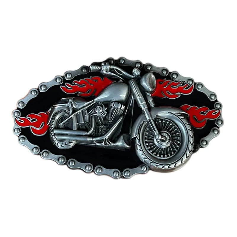 

Chain side motorcycle belt buckle Western cowboy