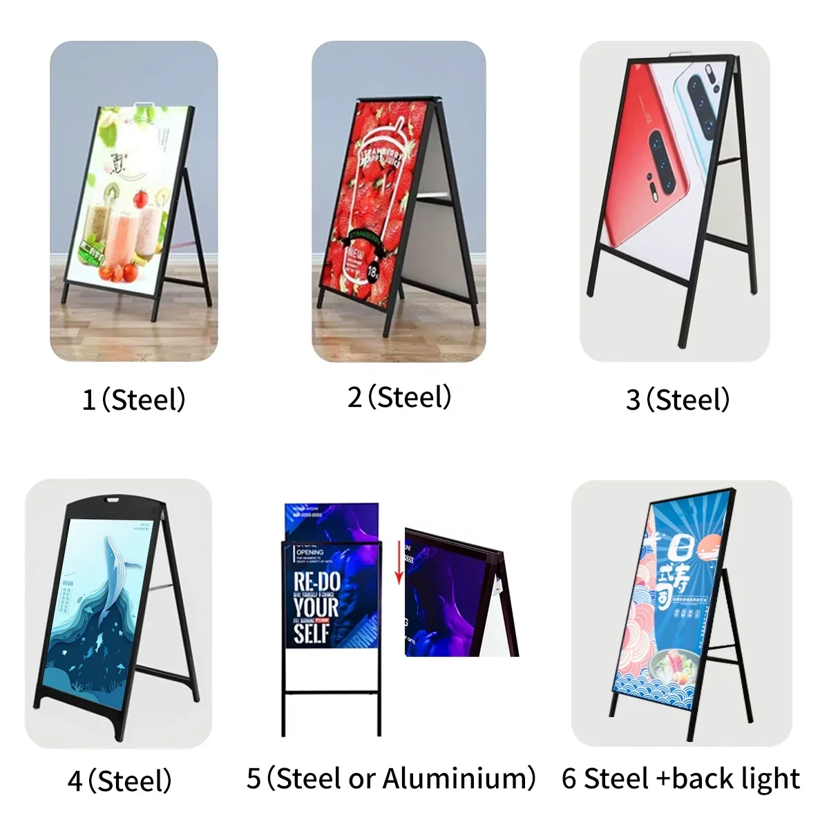 A-frame Sign Stand A Stand Sign Board Display Advertising Frame Double Backdrop Decoracion  Wall  Birthday Wedding Event Party