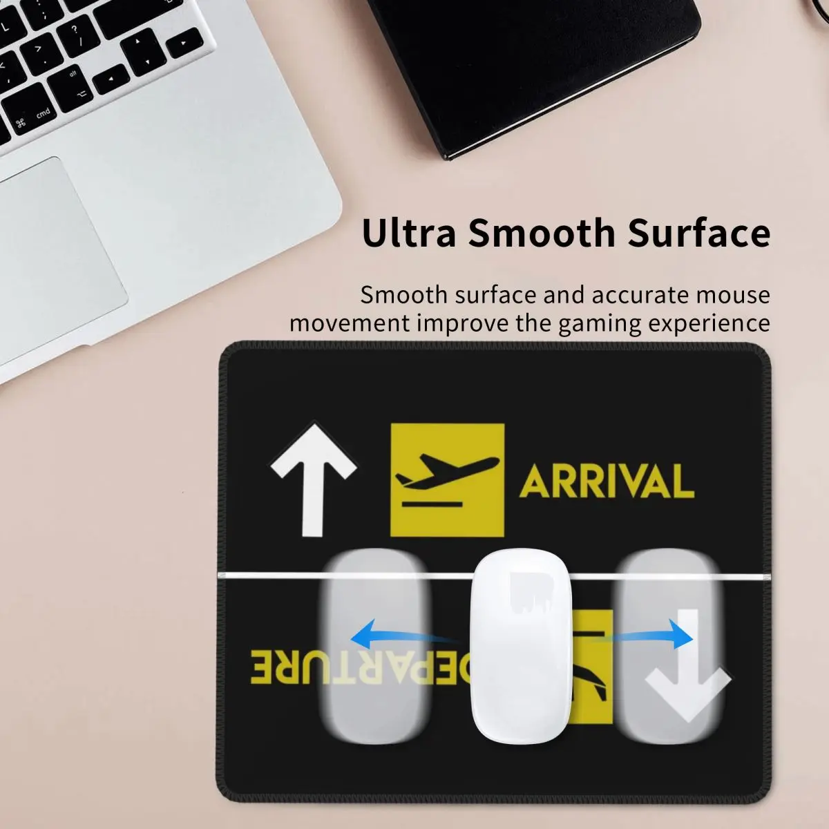 Aviation Departures Arrivals Mouse Pad Computer Keyboard Mouse Mat Gaming Laptop Desk Mat Office Accessories Table Mats