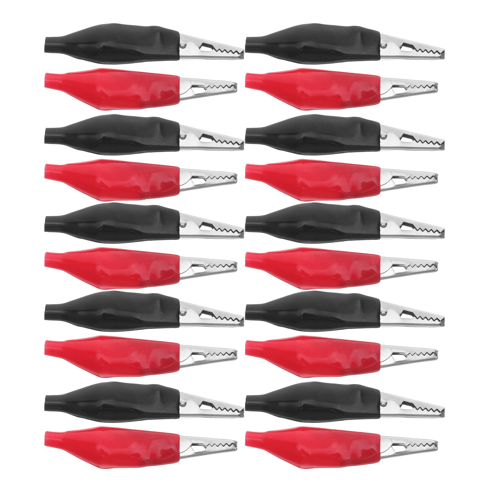 

48Pcs Alligator Clips Insulated Protective Covered Electrical Test Clamps Red Black Small Jumper Clips for Car Repair