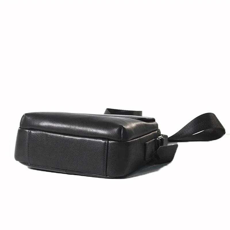 Casual Genuine Leather Shoulder Messenger Bag for Men Soft Leather Sling Bag for Travel Business Small Men Handbag Crossbody Bag