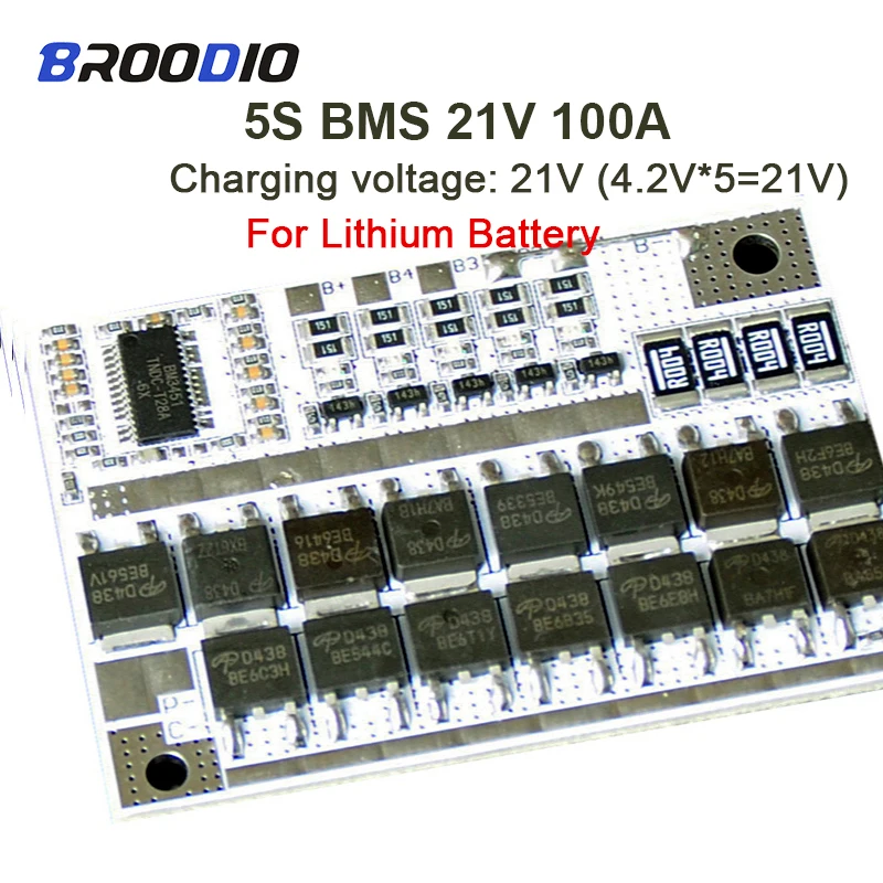 5S BMS 21V 100A 18650 lithium Battery lto equalizer board balancer Charging Li-ion Batteries Pack Protection Circuit Module 3.7V