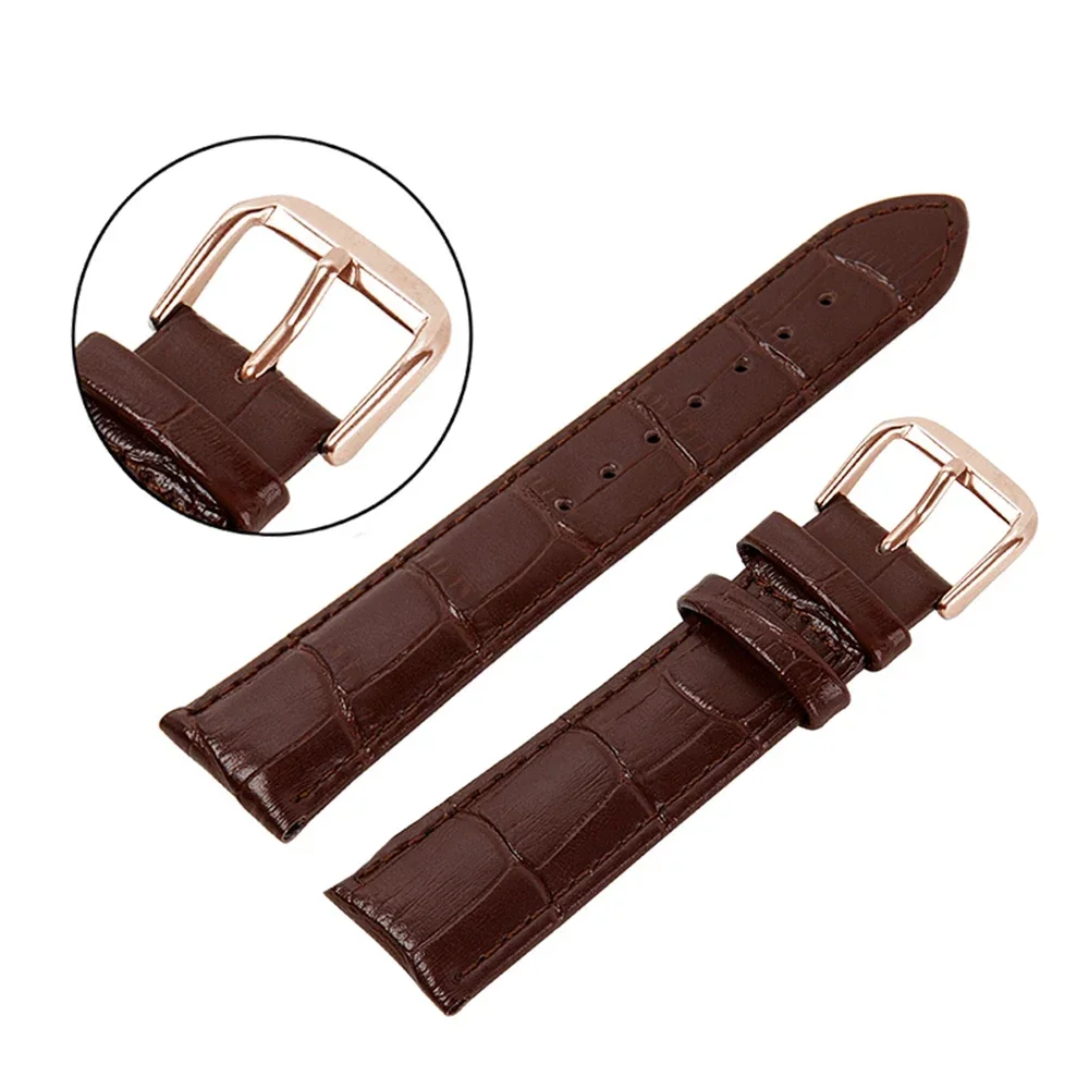 Watch Band Crocodile Pattern Leather Strap 16mm 18mm 20mm 22mm 23mm 24mm Women Mens Replacement Universal Bracelet