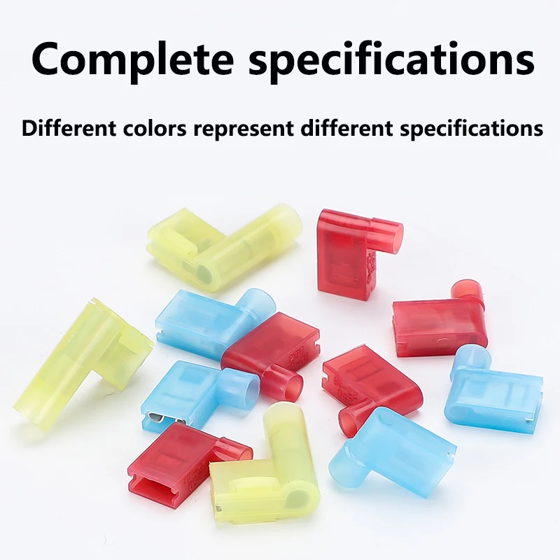 Nylon Flag type Female Terminal Insulated 6.3mm Female Flag Spade Wire Connector Crimp Termina Quick Wire Connector Terminator