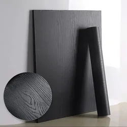 Black Wood Walnut Removable Peel and Stick Wallpaper Vinyl Wood Texture Self-Adhesive Wallpaper Decorative Paper Wall Adhesive