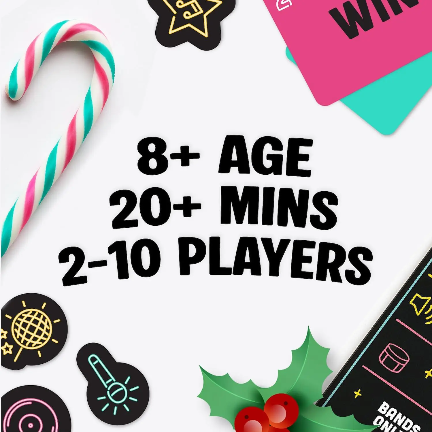 公式「Grab The Mic」 – ファミリーカラオケボードゲーム（フォームマイク付き）、8歳以上、2～10人プレイ可能 - 悪い歌を歌う人向けゲーム（240曲の歌詞付き）