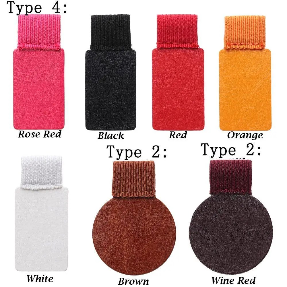 4 Pcs / Set Convenient Multicolor Notebook Accessories Pen Clips Pencil Elastic Loop Self-adhesive Pens Holder Leather