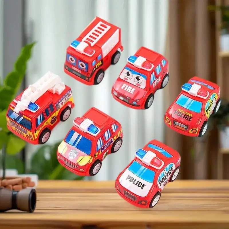 

Детские мини-пожарные двигатели и полицейские машинки, набор из 5 шт., идеи подарков на день рождения