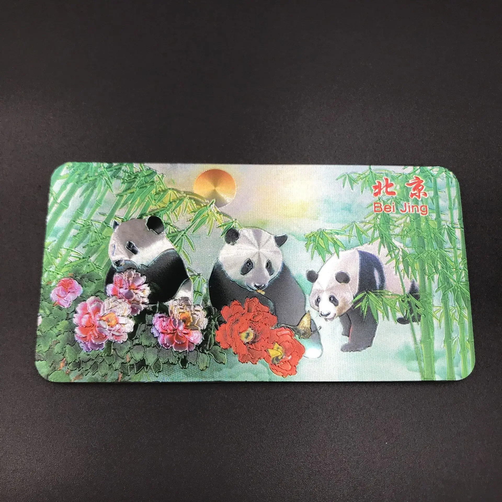 Panda Great Wall Ancient Four Beautiful Women Gold Foil Decorative Magnets for Refrigerators Chinese Souvenir Creative Gift