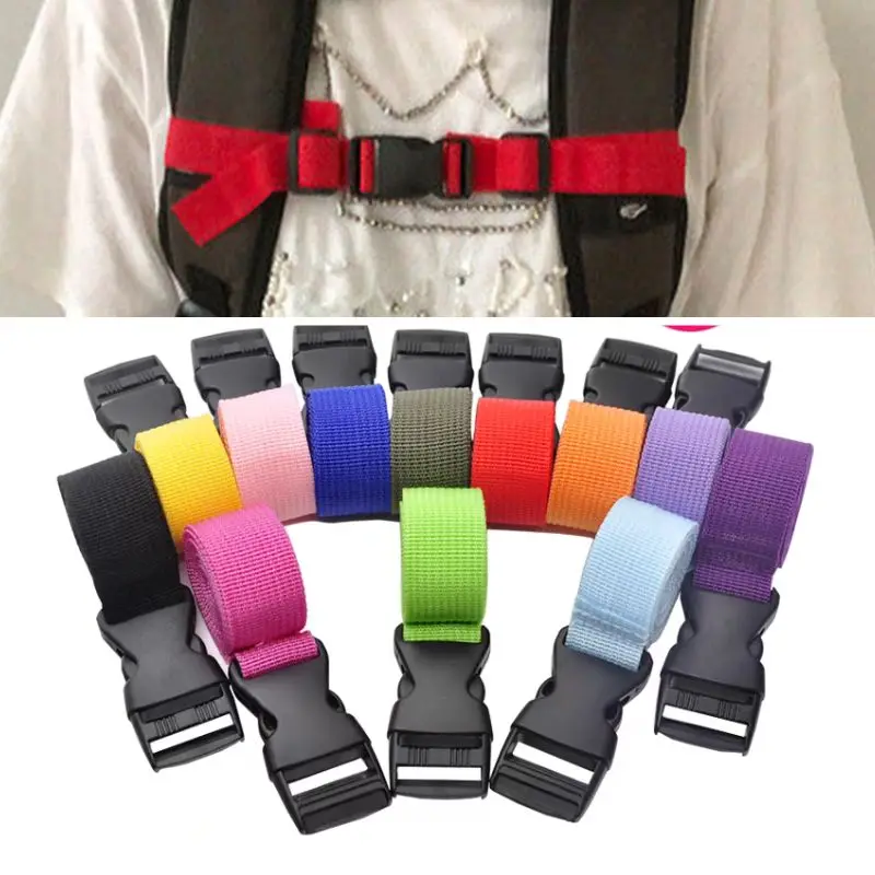 Backpack Anti Slip Tape Anterior Chest Bags Strap Harness Adjustable Outdoor Adult/Children Fixed Belt Strap Pull Chest Strap