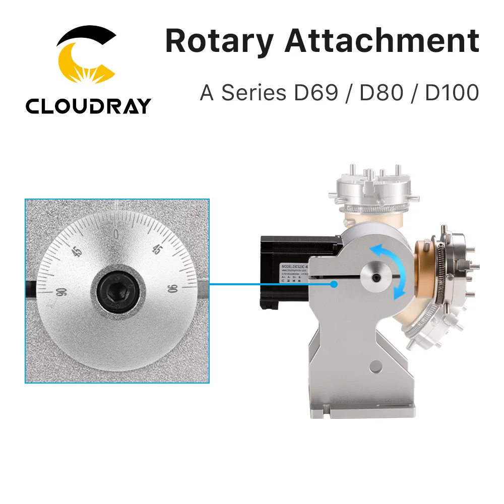 Тройной патрон Cloudray, ротационный рабочий стол, вращающееся устройство, диаметр 69/80/100, захват приспособления для маркировочной машины Co2 для волокна, дополнительная ось