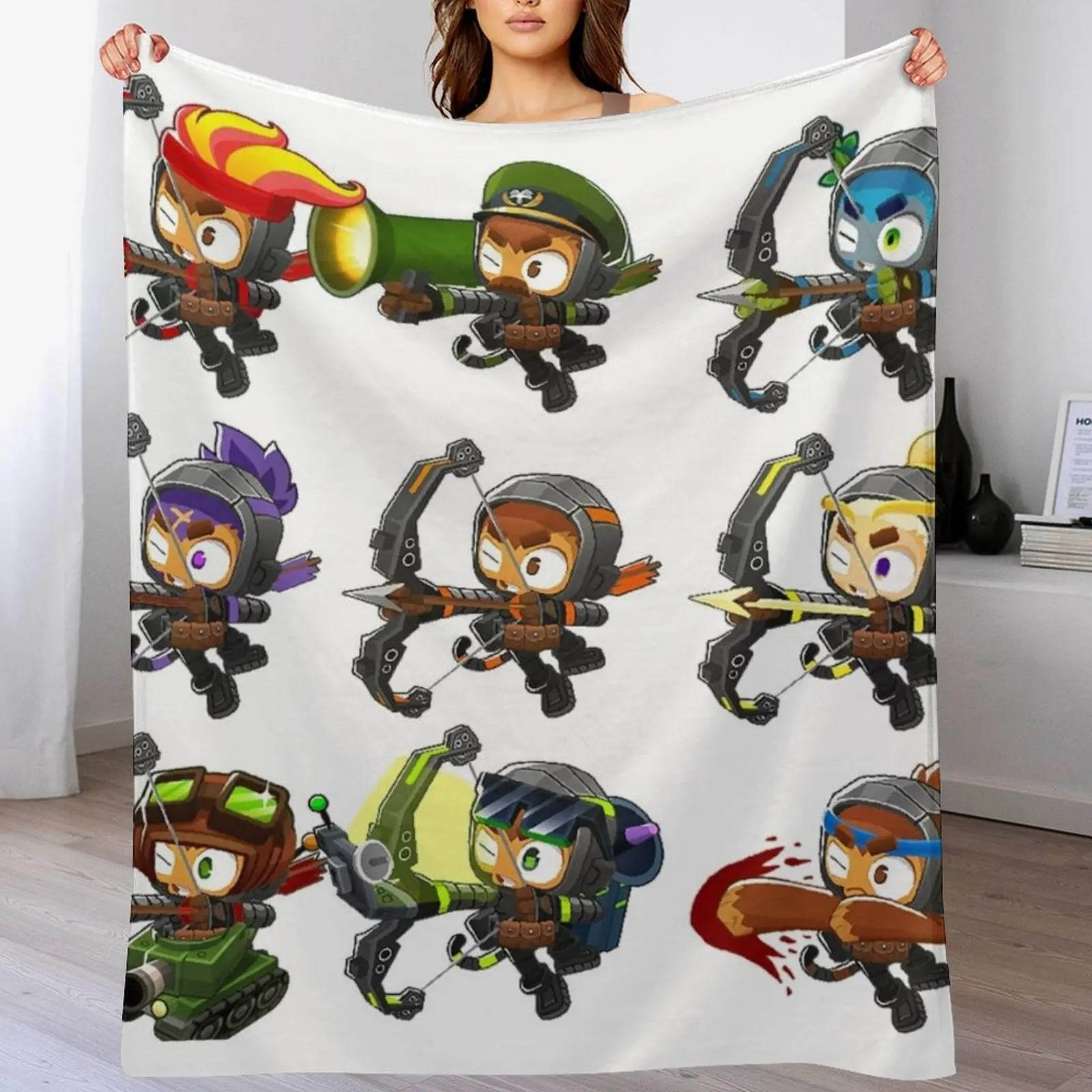 Bloons TD 6 Throw Blanket Thermals For Travel For Sofa Thin Decorative Throw halloween Blankets