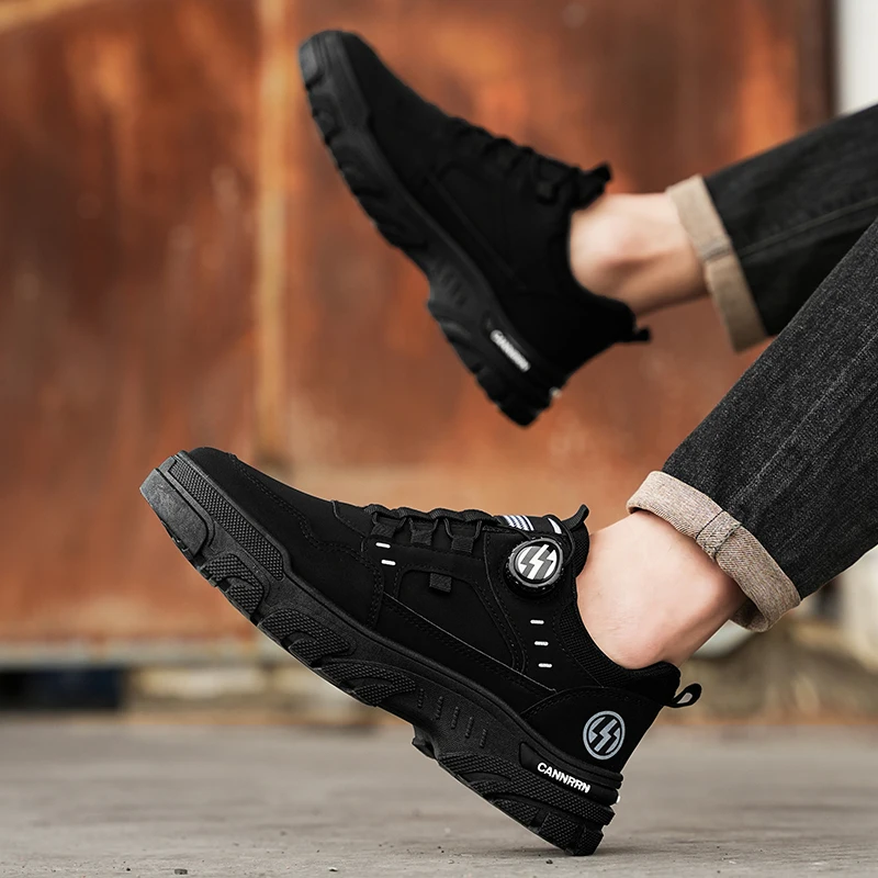 Herren-Wanderschuhe mit niedrigem Schaft, rutschfester Sohle, strapazierfähig, atmungsaktiv, Trekking-Sneaker, ideal für Outdoor-Aktivitäten, Camping und den täglichen Gebrauch beim Spazierengehen. – Detail 11