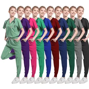 Unisex Multicolor -Scrubs Medizinische Uniformen, Uniform Beauty Spa, Veterinärzahnbekleidung, klinische Apothekenpeeling -Set 8 Hauptverkaufs -Veterinärumläufe - №2