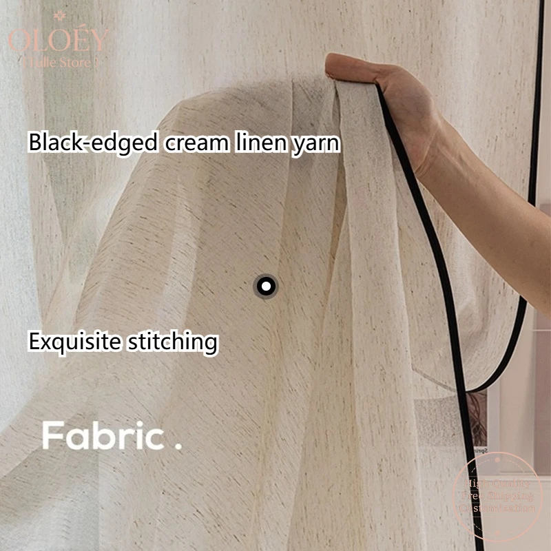 French Vintage Solid Tulle Curtains Minimalist Modern for Living Room Bedroom Balcony Bay Window Sheer Elegant Lightweight Drape