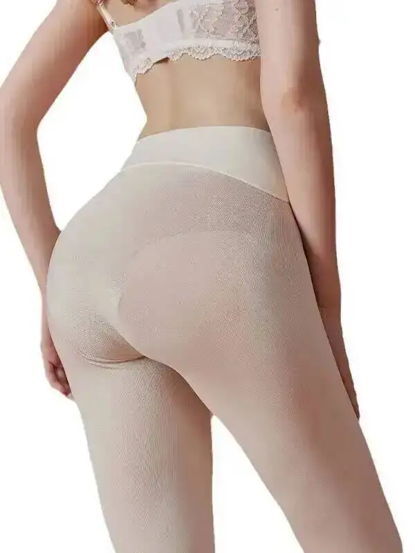 Velvet Seamless Pantyhose Deep Crotch Lycra Invisible Black Stockings Autumn Winter Sexy Pantyhose Smooth Charming Elegant  ADY4