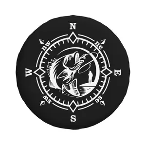 Tủ đựng lốp xe câu cá tùy chỉnh, 4WD, 4x4, SUV, trại, phiêu lưu, bảo vệ bánh xe cho Mitsubishi Pajero, 14 12 Bán hàng chính Pajero La bàn - №2