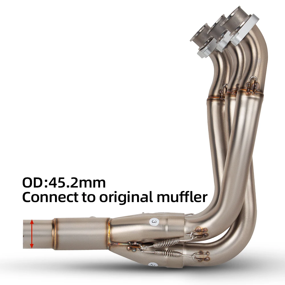 765RS Exhaust Headers Tube For Triumph Street Triple 765 765R 765S 2017-2026 Motorcycle Escape Kit Street Bike Manifold