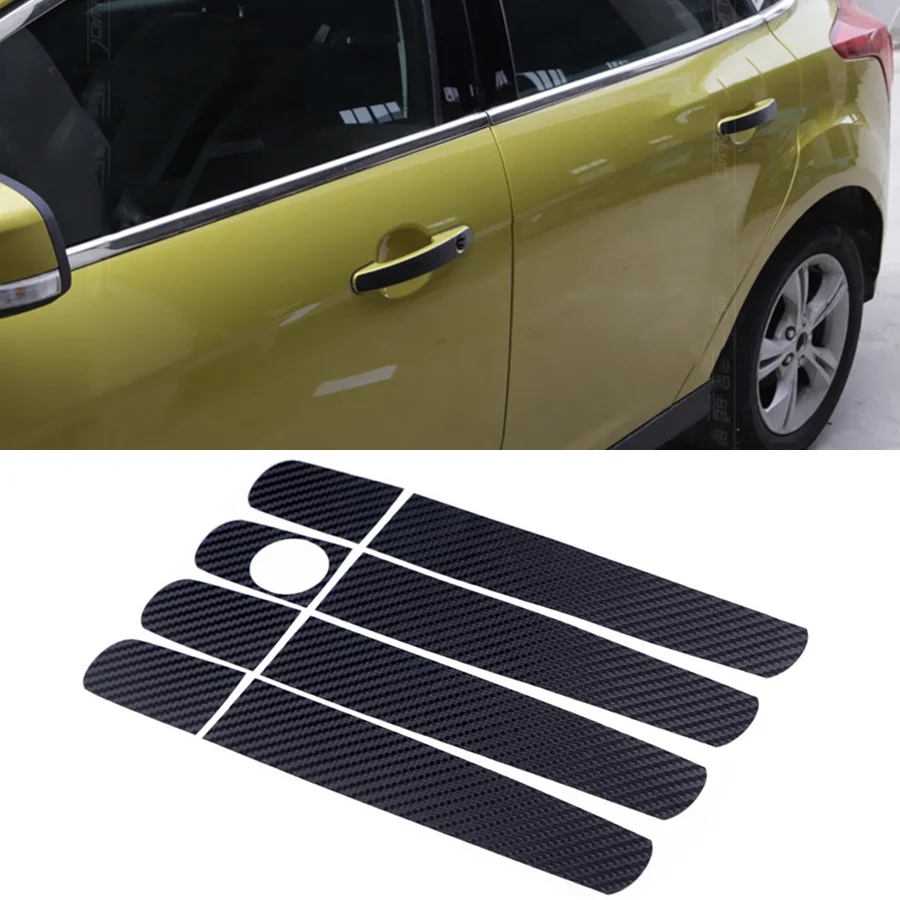 Carbon Fiber Car Crash Sticker Door Edge Guard Strip Scratch Protector Trim Molding Film Decoration For Ford Focus 2005-2018