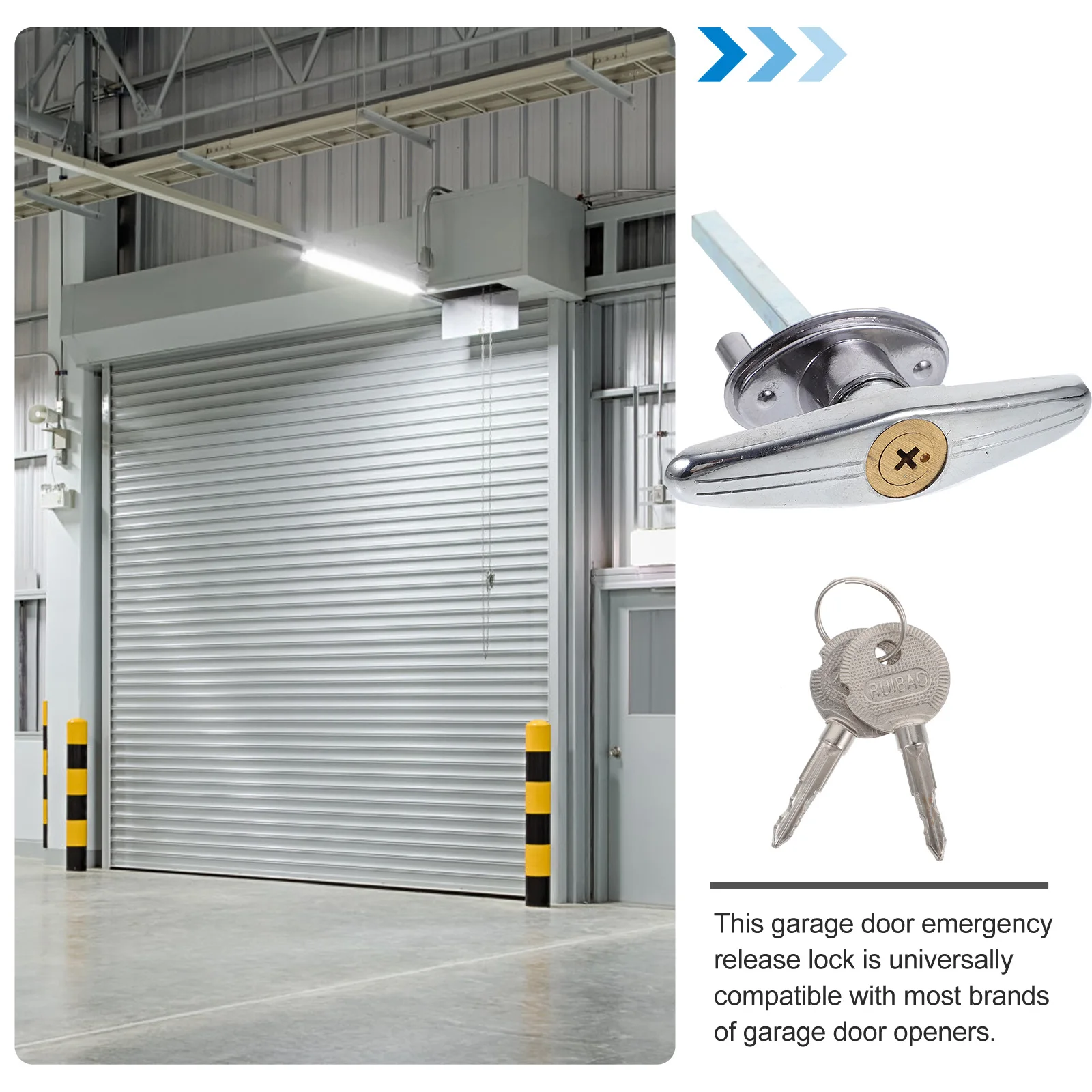 Garage Door Lock Kit Quick Release T Handle Exterior Latch Shed Hardware Compatible Brands Durability Easy Installation Stable