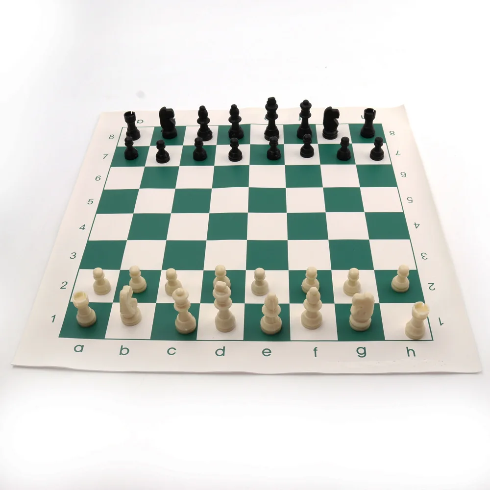 

King High 75mm Plastic Portable Chessboard With Chessboard Chess Set 32pcs Chess Pieces Board Game Kid