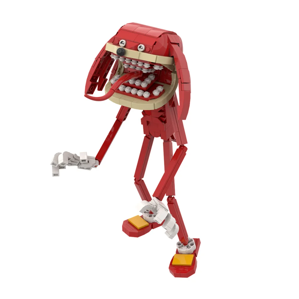 MOC Evils Sonics Scena Giochi horror Sonicedss Building Blcoks Mattoni Modello rosso Sonizi il riccio Anime Figura giocattolo per bambini Regalo