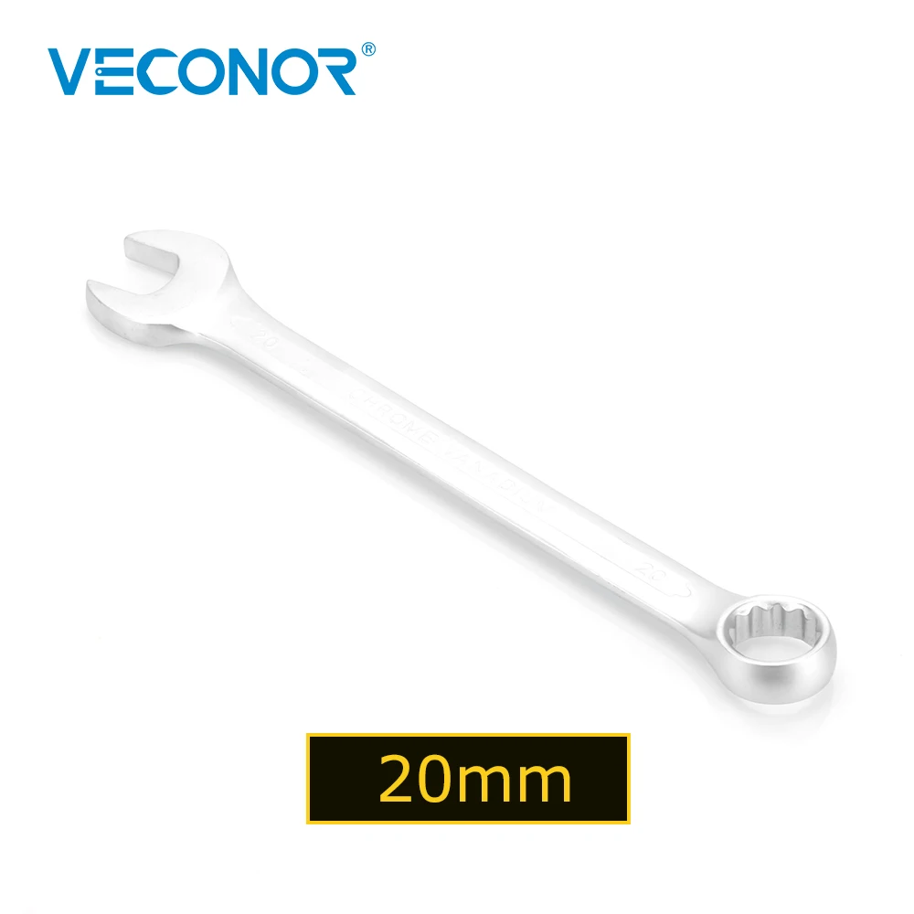 Veconor 20mm Open Box End Combination Wrench Chrome Vanadium Opened Ring Combo Spanner Household Car repair Hand Tools 20 mm