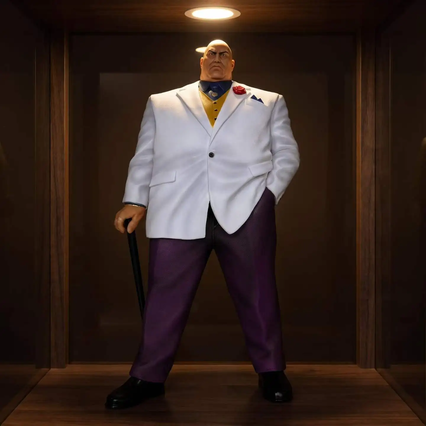 Kingpin Wilson Fisk Resin-Figur im Maßstab 1:4, 48 cm, mit magnetischer Doppelkopfskulptur, Anime-Bösewicht-Statue, Desktop-Sammlermodell