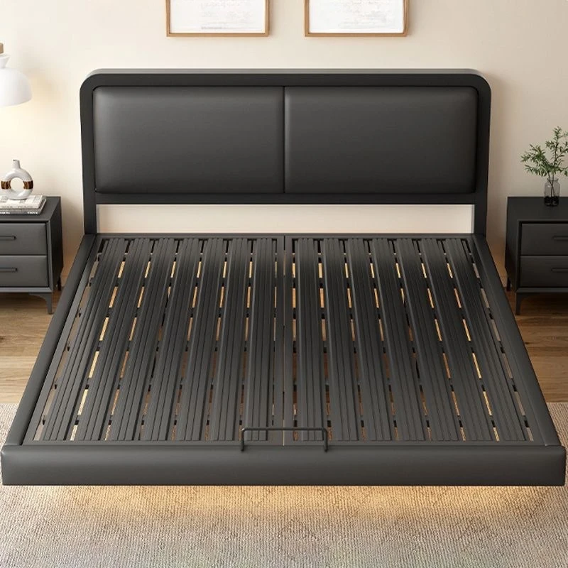 Suspended bed, modern simple master bedroom double iron frame bed