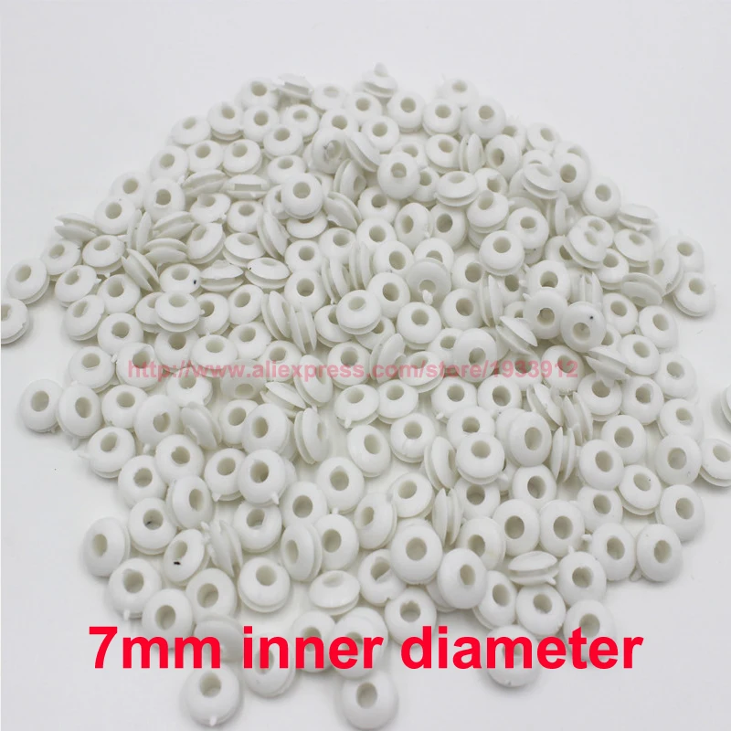 

7mm inner diameter white rubber cable seal wire hole grommet ring