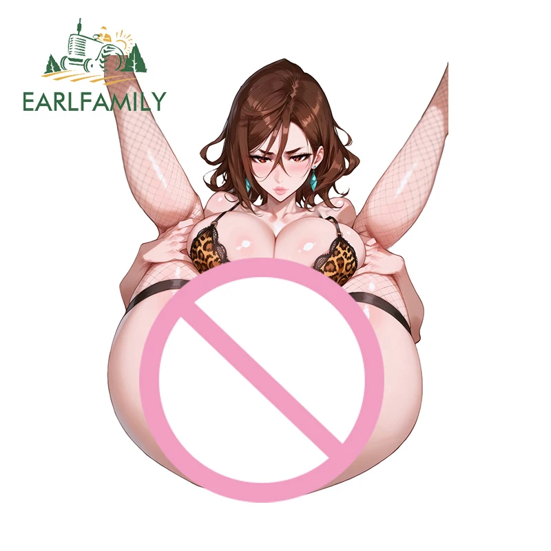 EARLFAMILY Succubus Sex Ass Sexy Car Stickers NSFW Boobs Lewd Bikini Waifu Car Accessories Trunk Door Sunscreen Decals