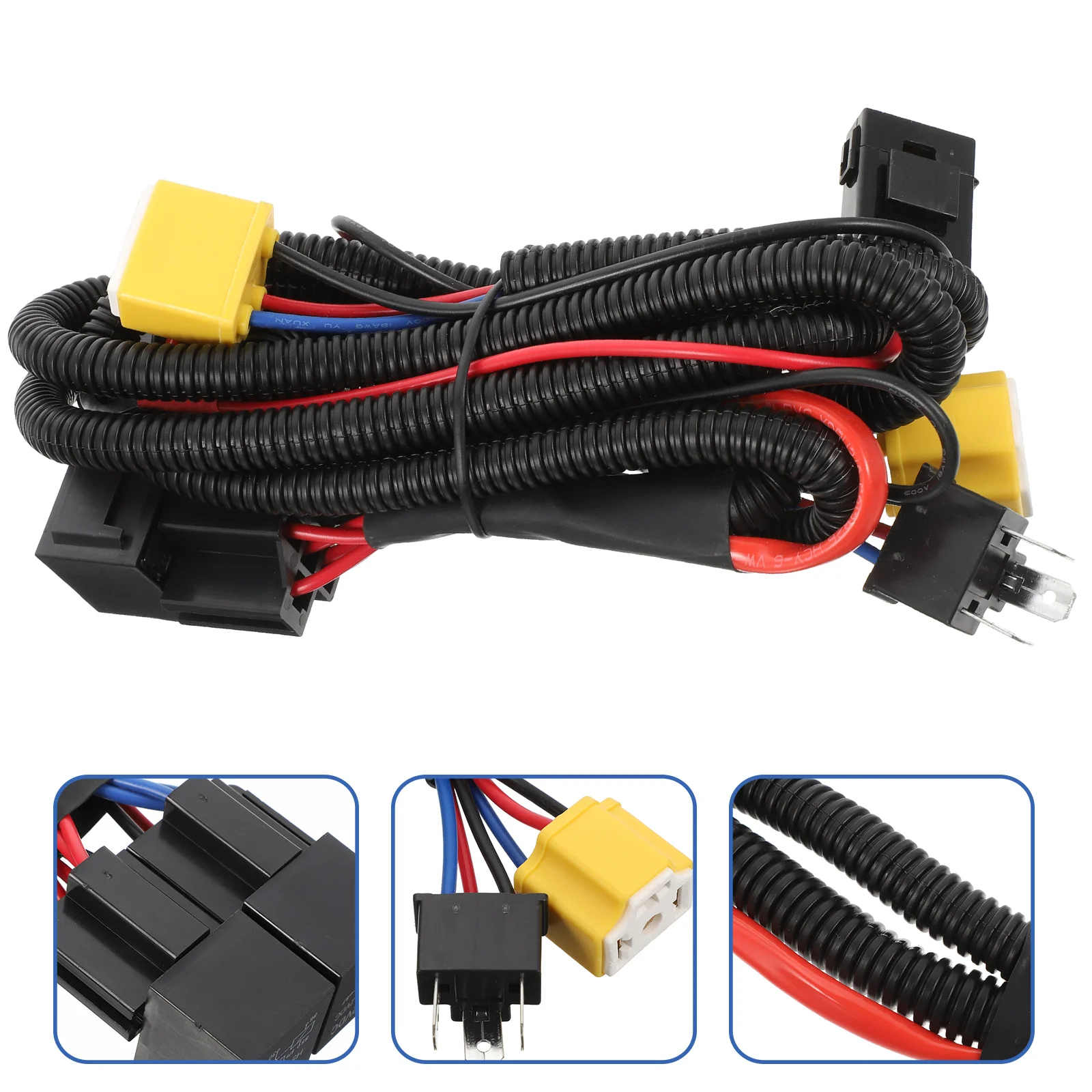 

H4 Halogen Wire Harness Car Headlight LED Light Brightness Booster Wiring Harness Kit H4 headlight booster