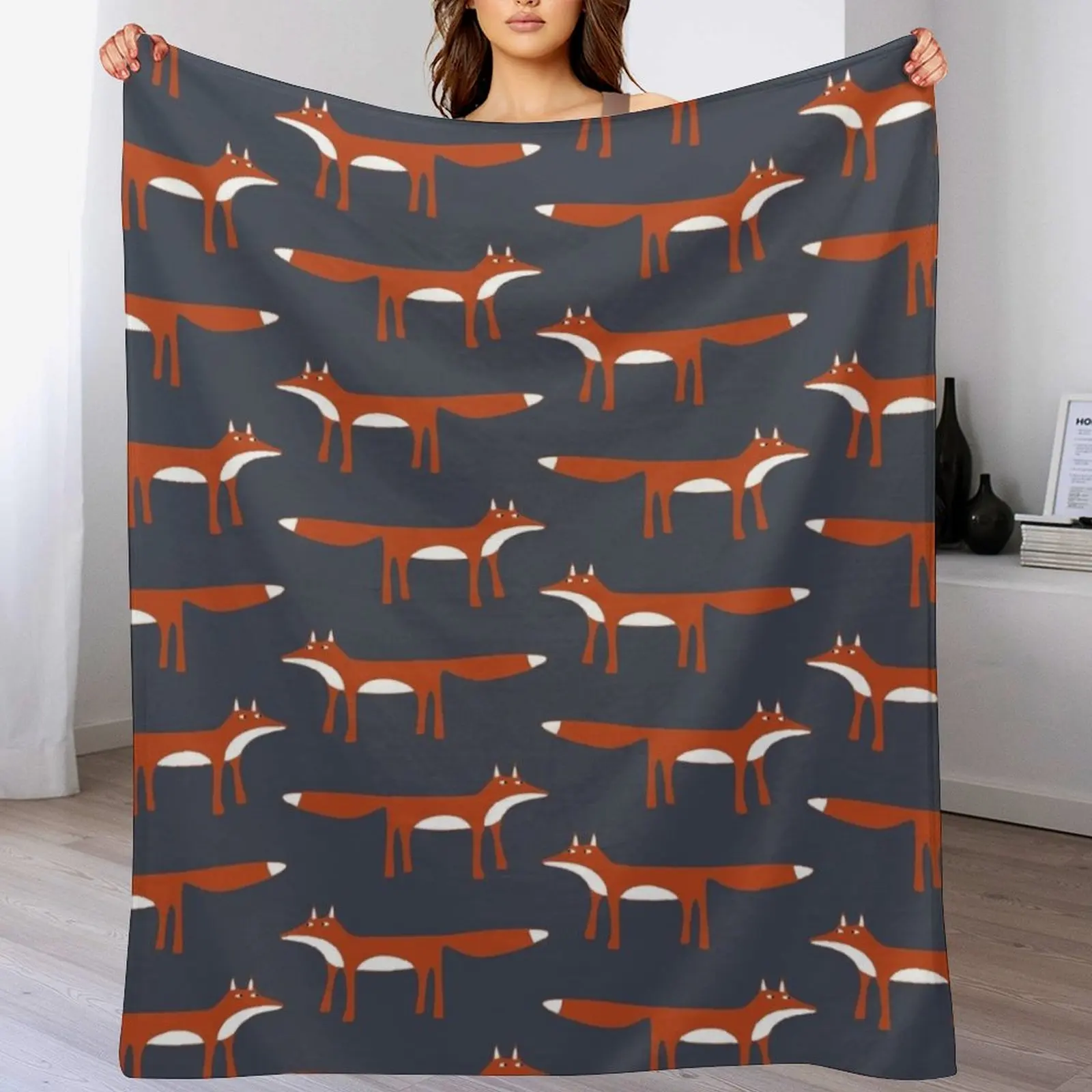 Wild Fox Throw Blanket No Pilling Soft Warm Blanket for Bed