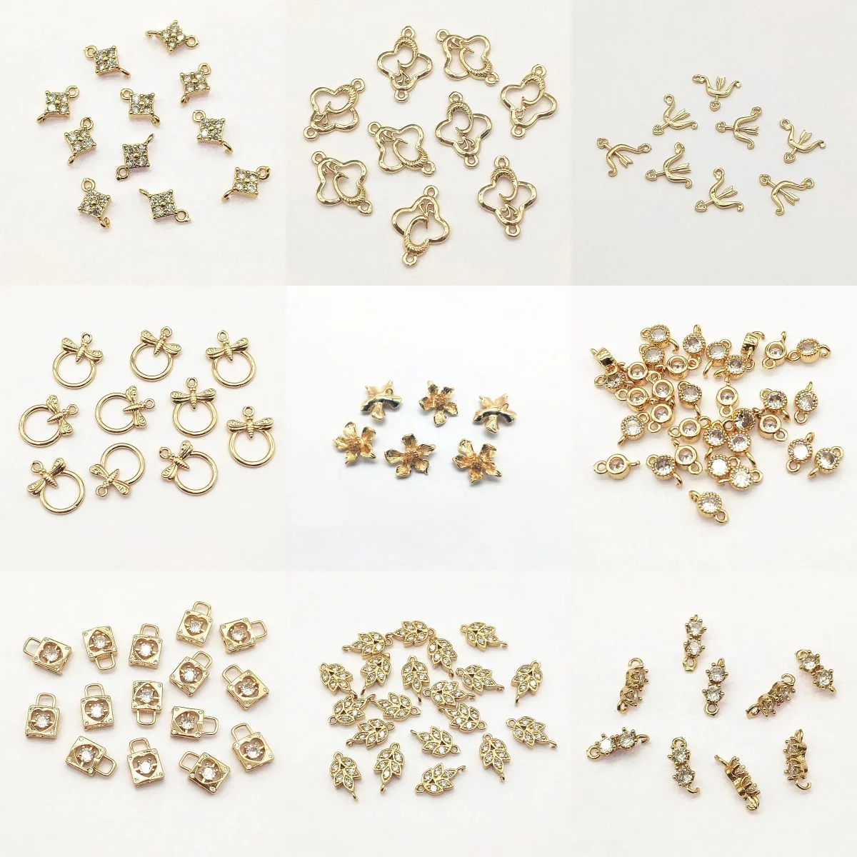 

New Arrival! 100pcs Copper Pendants Cubic Zirconia Charm For Handmade Necklace/Earrings DIY Parts,Jewelry Accessories Findings
