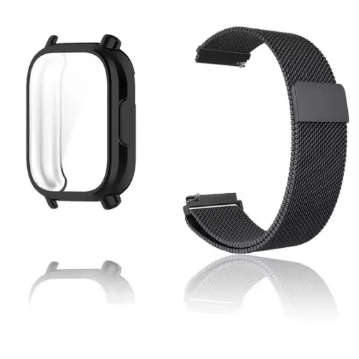 Pulseira milanesa 2 em 1 + capa macia de tpu para redmi watch 5 active watch5 lite pulseira de relógio inteligente de aço inoxidável