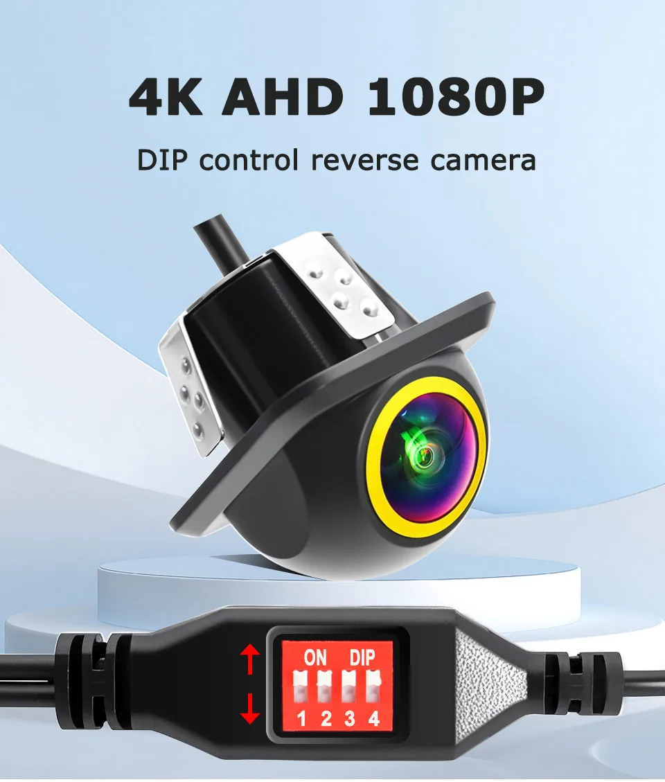 4K Golden 2053 NTSC 1080P Android Car Rear View Camera Universal Backup Parking Camera Night Vision Waterproof AHD Color Image