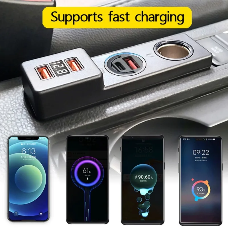 B03B-Cigarette Lighter Adapter Modification USB Fast Charging For Golf 7& 7.5 Generation Car Module