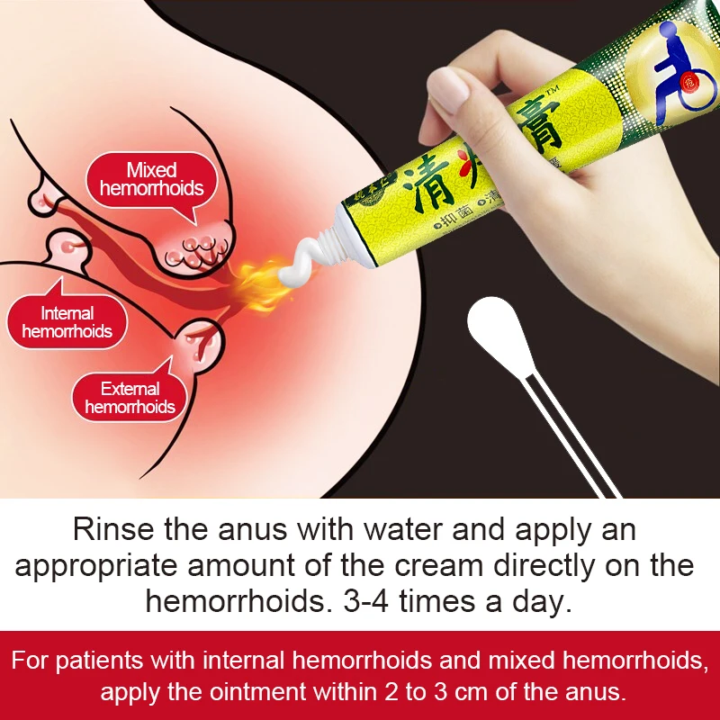 1Pcs Hemorrhoid Remover Cream Internal Piles Herbal Ointment Relieve Anal Pain Swelling Anus Bleeding Anal Fissure Plaster S051