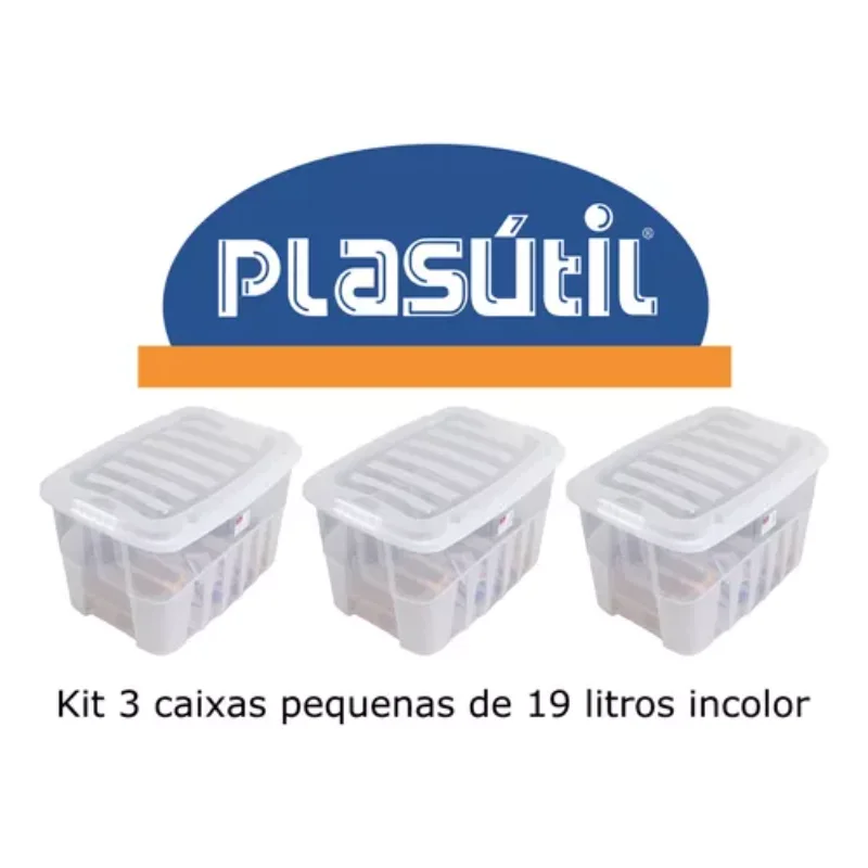 3  Box Small Multiuse 19 L Qualid.  Boxes, Boxes and Baskets Decorative Boxes