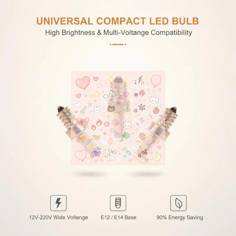 E12 E14 E17 LED Fridge Light Bulb 220V Refrigerator Corn Bulb LED Lamp Cold White Replace Halogen Chandelier Lights