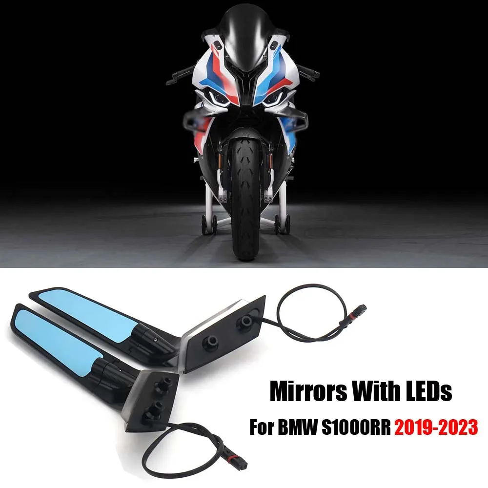 

1 Pair Motorcycle LED Turn Signal Mirrors 360° Rotatable For BMW S1000RR S1000 RR S 1000 RR s1000rr 2019 2020 2021 2022 2023