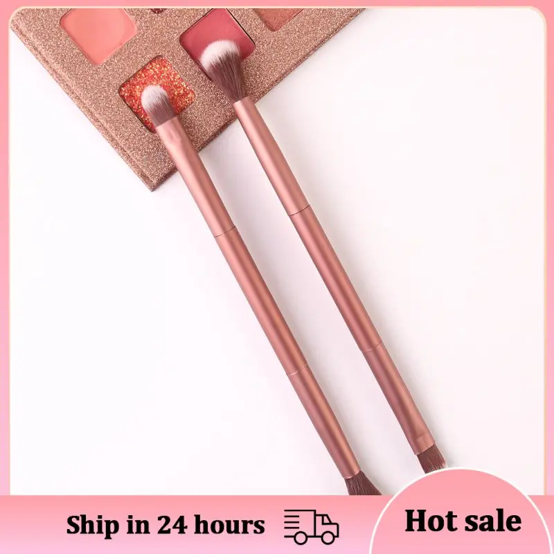 Multifuncional Double Ended Eyeshadow Brush, Nose Shadow, Eye Shadow, Maquiagem Portátil, Ferramentas Cosméticas, Beleza, 1Pc