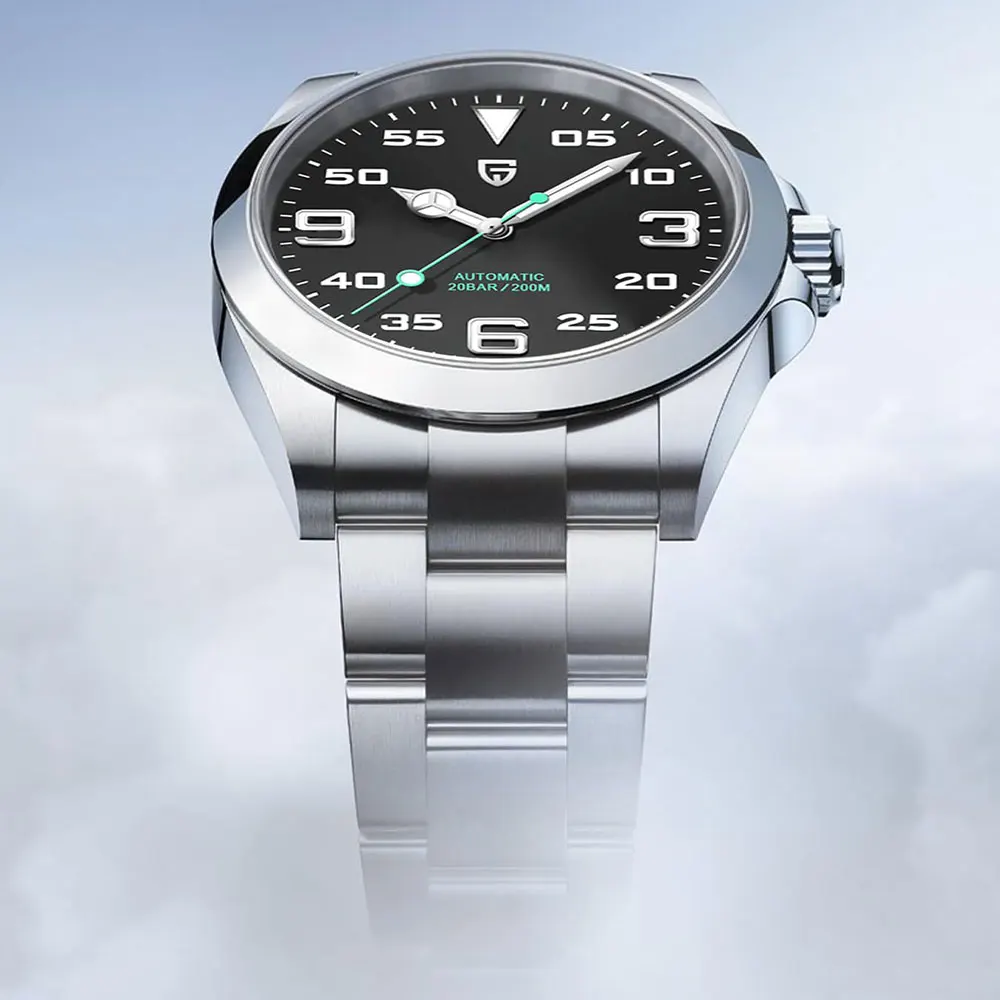 PAGANI DESIGN 40MM Men's Automatic Mechanical Wristwatch Luxury Sapphire AR Glass Waterproof Clock Watch for Men Stainless Steel image 2